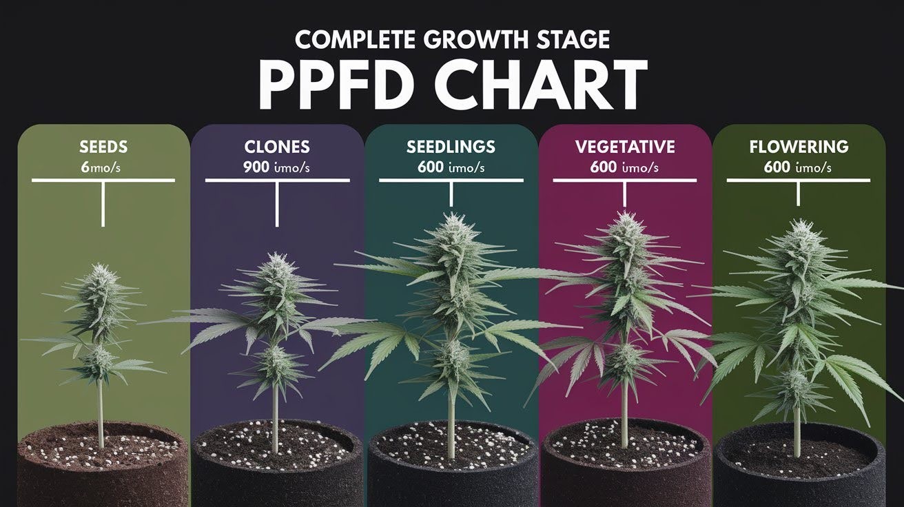 Complete Growth Stage PPFD Chart
