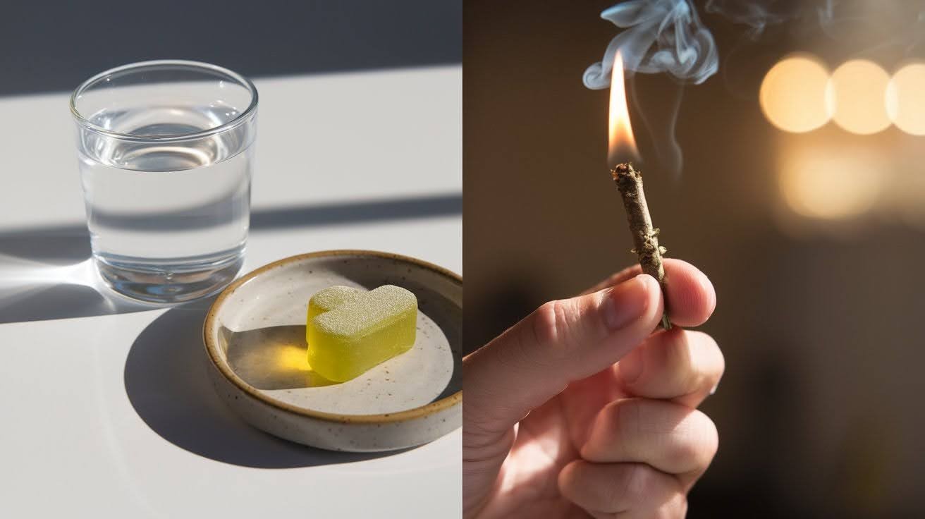 Comparison Gummies vs. Smoking Vaping