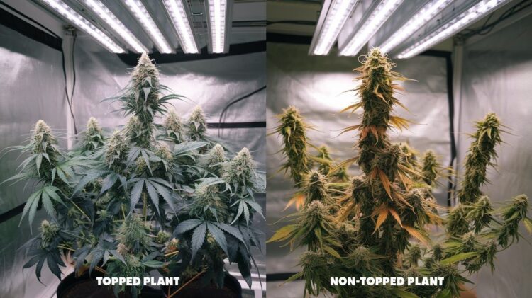 Topped Plant vs Non-Topped